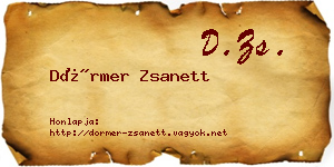 Dörmer Zsanett névjegykártya