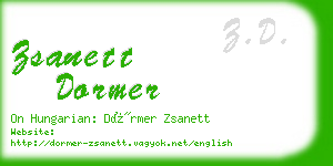 zsanett dormer business card